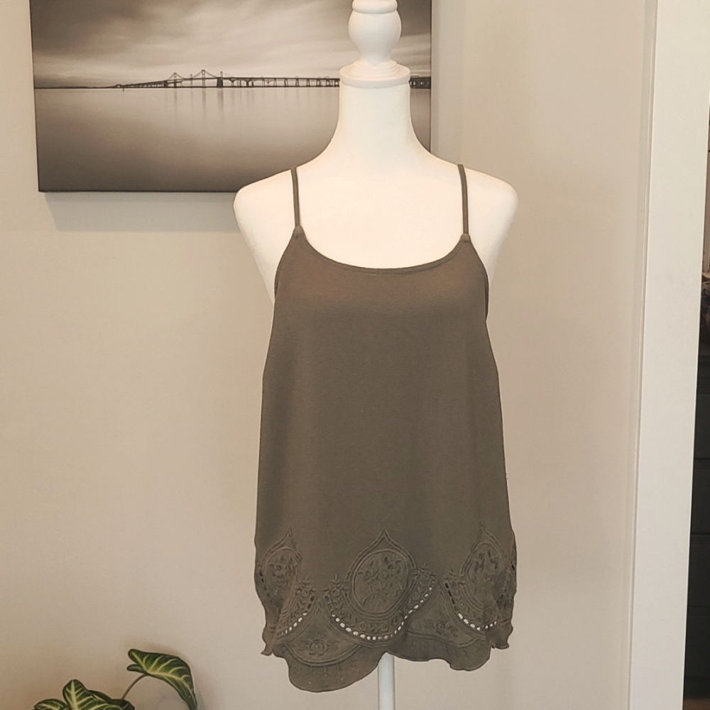 Womens Loft tank top green size xs